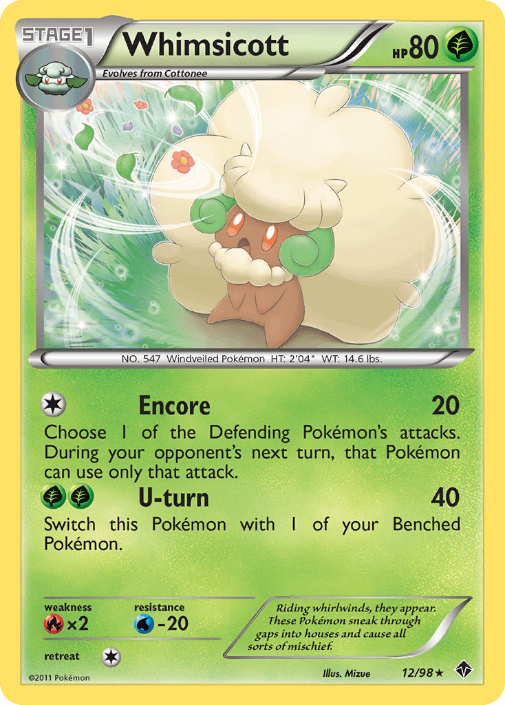 Whimsicott (12/98) [Black & White: Emerging Powers] Pokemon Single Pokémon  | Multizone: Comics And Games