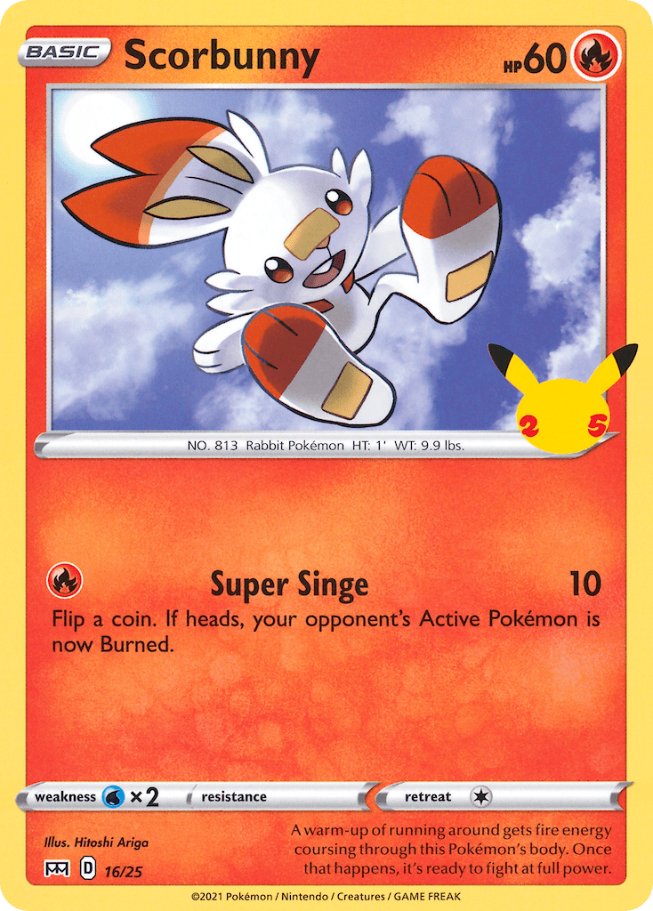 Scorbunny (16/25) [McDonald's 25th Anniversary] Pokemon Single Pokémon  | Multizone: Comics And Games