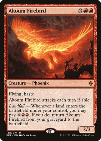 Akoum Firebird [Battle for Zendikar] MTG Single Magic: The Gathering  | Multizone: Comics And Games