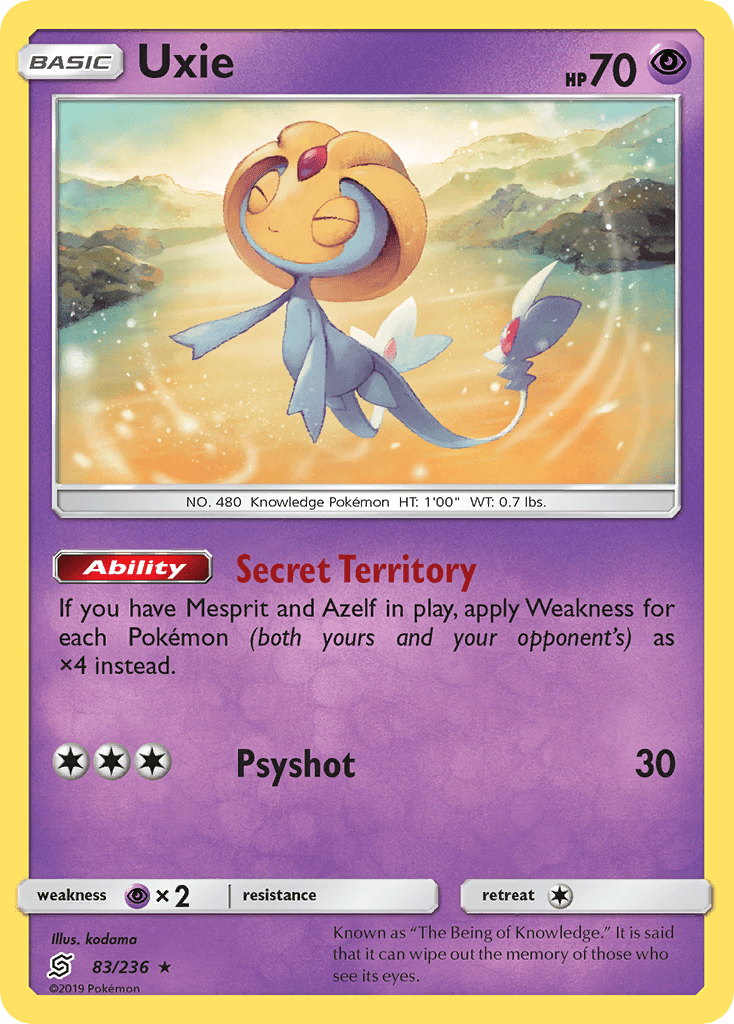 Uxie (83/236) [Sun & Moon: Unified Minds] Pokemon Single Pokémon  | Multizone: Comics And Games