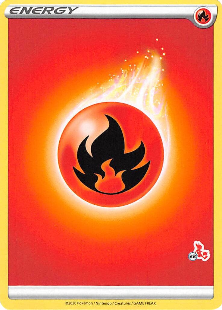 Fire Energy (Cinderace Stamp #22) [Battle Academy 2022] Pokemon Single Pokémon  | Multizone: Comics And Games