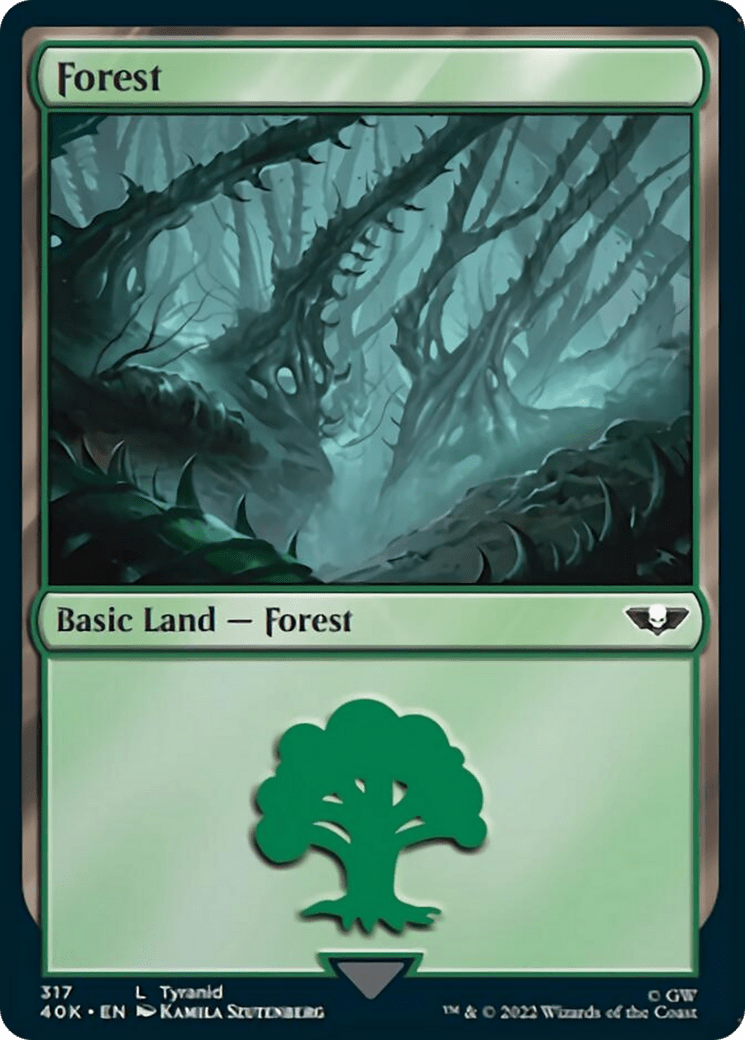 Forest (317) [Universes Beyond: Warhammer 40,000] MTG Single Magic: The Gathering  | Multizone: Comics And Games