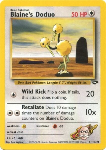 Blaine's Doduo (61/132) [Gym Challenge Unlimited] Pokemon Single Pokémon  | Multizone: Comics And Games