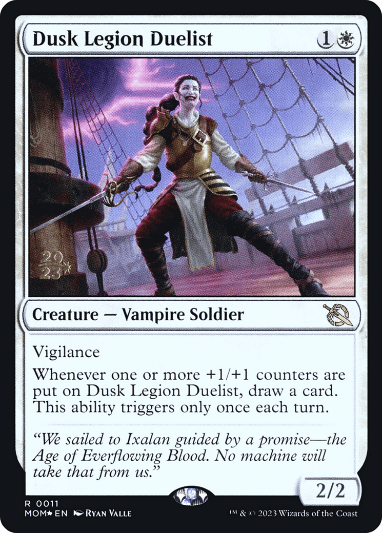 Dusk Legion Duelist [March of the Machine Prerelease Promos] MTG Single Magic: The Gathering  | Multizone: Comics And Games