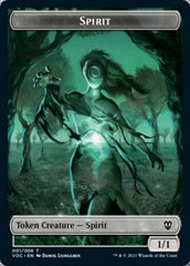 Spirit (001) // Spirit (002) Double-sided Token [Innistrad: Crimson Vow Commander Tokens] MTG Single Magic: The Gathering  | Multizone: Comics And Games