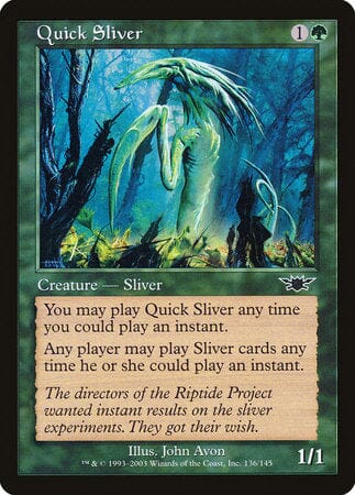 Quick Sliver [Legions] MTG Single Magic: The Gathering  | Multizone: Comics And Games