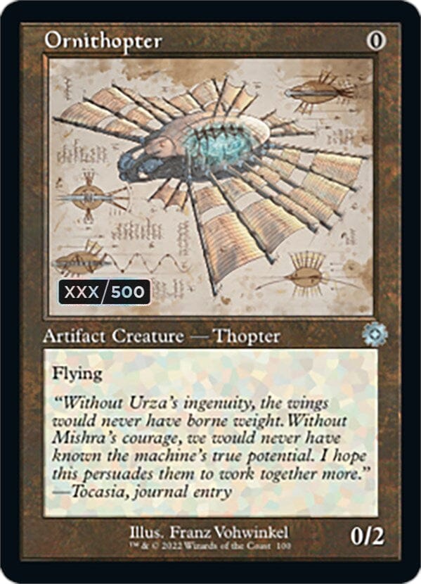 Ornithopter (Retro Schematic) (Serial Numbered) [The Brothers' War Retro Artifacts] MTG Single Magic: The Gathering  | Multizone: Comics And Games