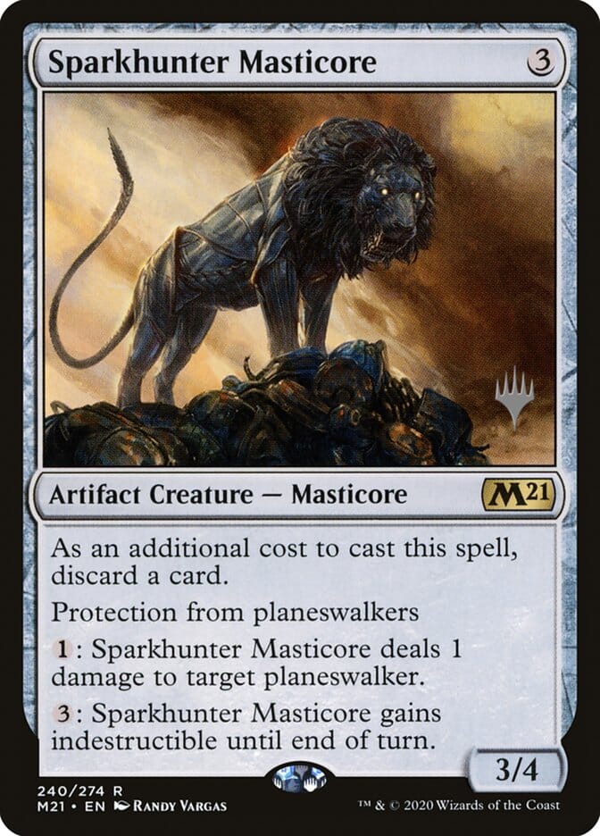 Sparkhunter Masticore (Promo Pack) [Core Set 2021 Promos] MTG Single Magic: The Gathering  | Multizone: Comics And Games