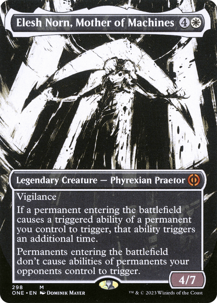 Elesh Norn, Mother of Machines (Borderless Ichor) [Phyrexia: All Will Be One] MTG Single Magic: The Gathering  | Multizone: Comics And Games