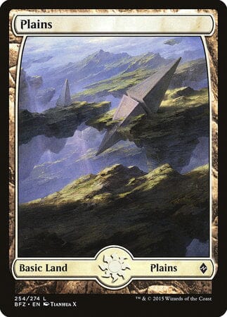 Plains (254) - Full Art [Battle for Zendikar] MTG Single Magic: The Gathering  | Multizone: Comics And Games