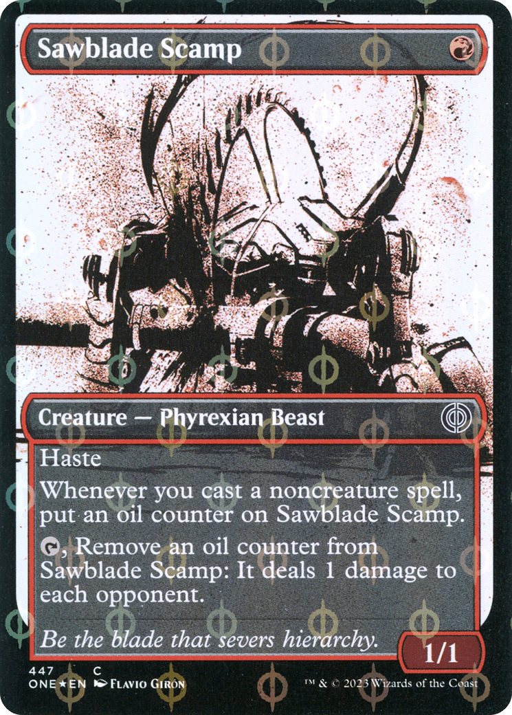 Sawblade Scamp (Showcase Ichor Step-and-Compleat Foil) [Phyrexia: All Will Be One] MTG Single Magic: The Gathering  | Multizone: Comics And Games