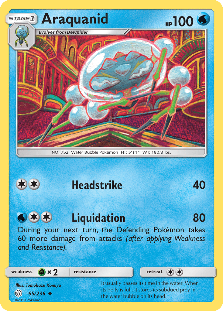 Araquanid (65/236) [Sun & Moon: Cosmic Eclipse] Pokemon Single Pokémon  | Multizone: Comics And Games