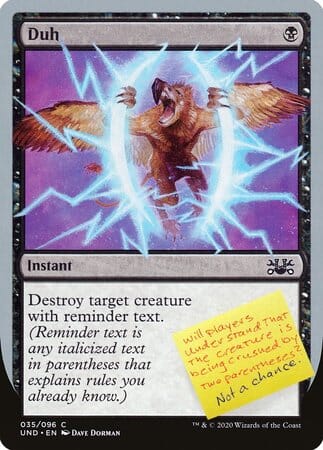 Duh [Unsanctioned] MTG Single Magic: The Gathering  | Multizone: Comics And Games