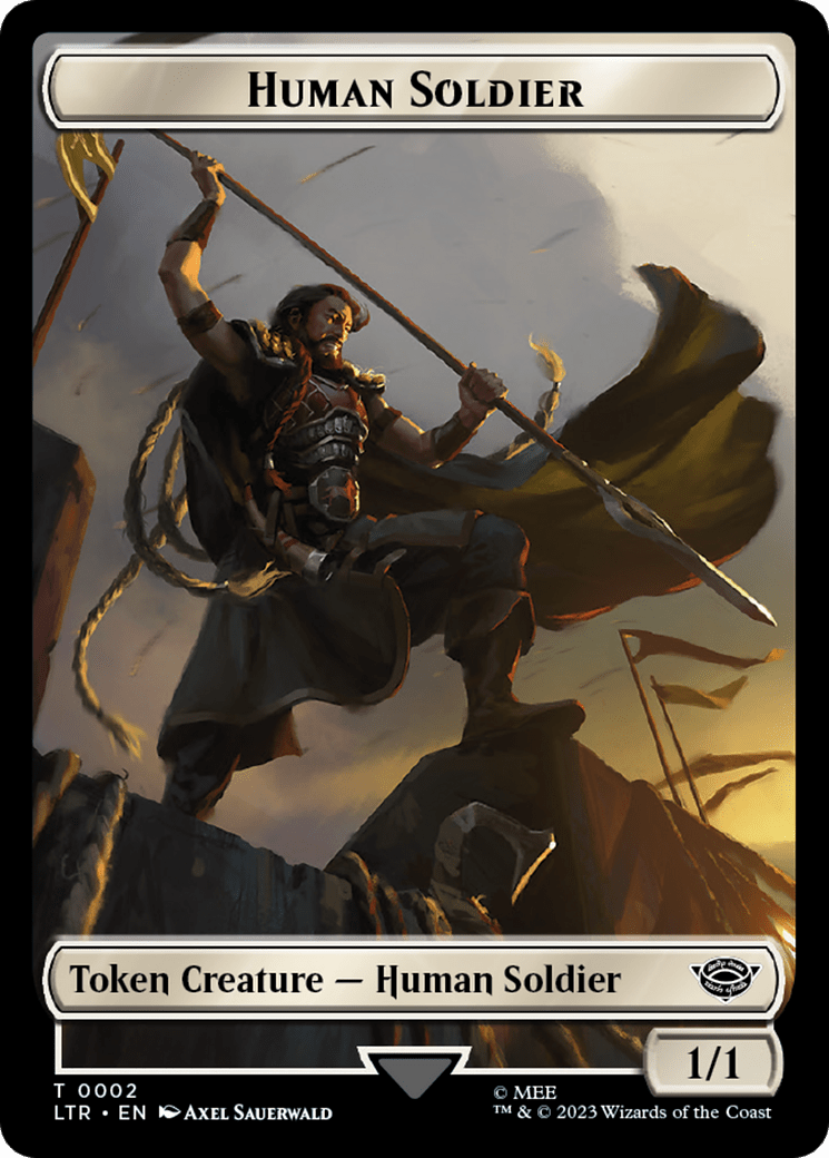 Food (11) // Human Soldier (02) Double-Sided Token [The Lord of the Rings: Tales of Middle-Earth Tokens] MTG Single Magic: The Gathering  | Multizone: Comics And Games