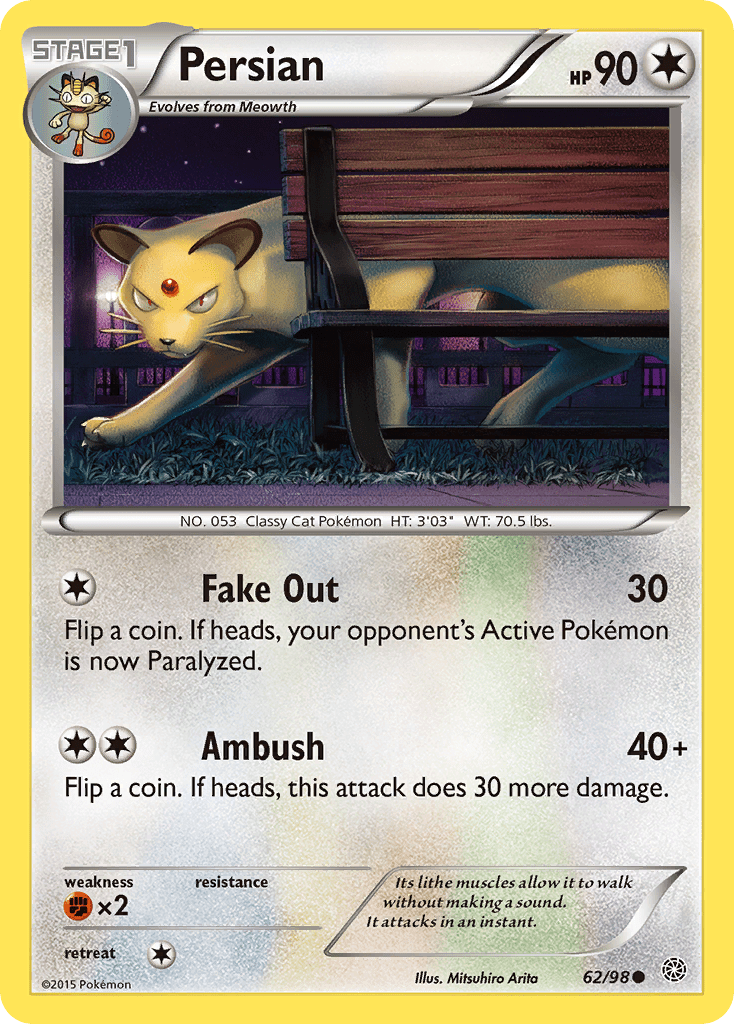 Persian (62/98) [XY: Ancient Origins] Pokemon Single Pokémon  | Multizone: Comics And Games