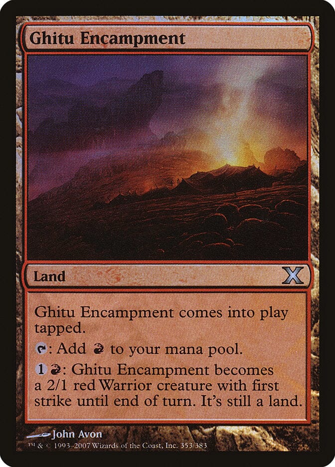 Ghitu Encampment (Premium Foil) [Tenth Edition] MTG Single Magic: The Gathering  | Multizone: Comics And Games