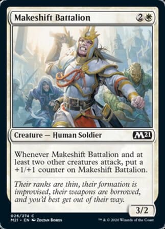 Makeshift Battalion [Core Set 2021] MTG Single Magic: The Gathering  | Multizone: Comics And Games