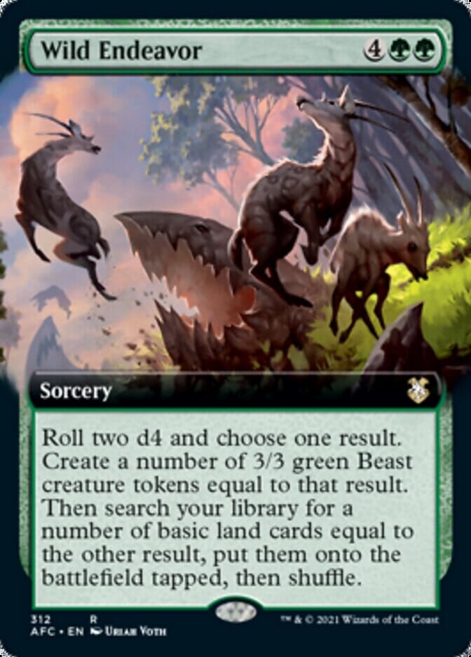 Wild Endeavor (Extended) [Dungeons & Dragons: Adventures in the Forgotten Realms Commander] MTG Single Magic: The Gathering  | Multizone: Comics And Games