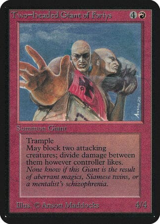 Two-Headed Giant of Foriys [Limited Edition Alpha] MTG Single Magic: The Gathering  | Multizone: Comics And Games