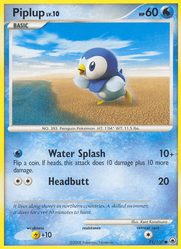 Piplup (71/100) [Diamond & Pearl: Majestic Dawn] Pokemon Single Pokémon  | Multizone: Comics And Games