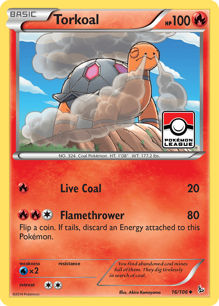 Torkoal (16/106) [XY: Flashfire] Pokemon Single Pokémon  | Multizone: Comics And Games
