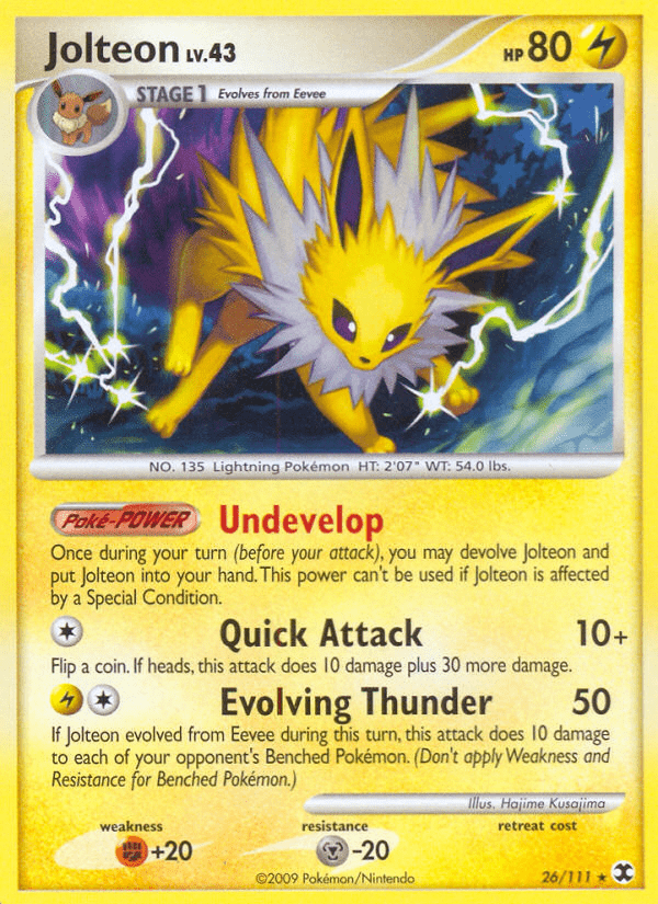 Jolteon (26/111) [Platinum: Rising Rivals] Pokemon Single Pokémon  | Multizone: Comics And Games