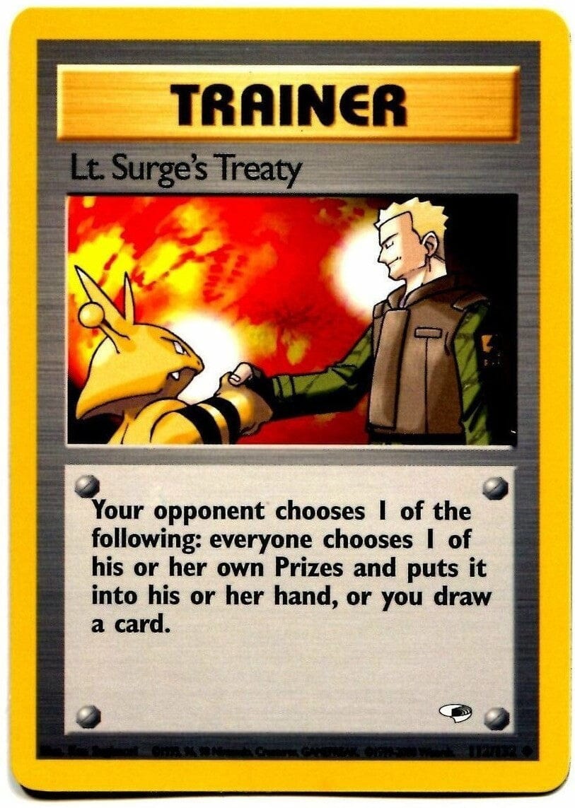 Lt. Surge's Treaty (112/132) [Gym Heroes Unlimited] Pokemon Single Pokémon  | Multizone: Comics And Games