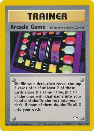 Arcade Game (83/111) [Neo Genesis Unlimited] Pokemon Single Pokémon  | Multizone: Comics And Games