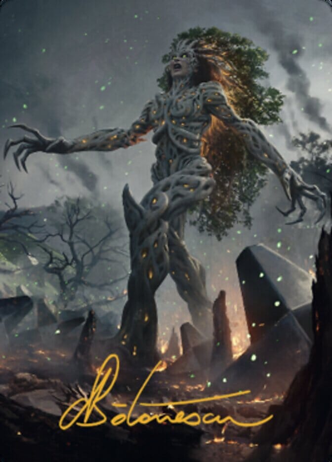 Titania, Gaea Incarnate Art Card (Gold-Stamped Signature) [The Brothers' War Art Series] MTG Single Magic: The Gathering  | Multizone: Comics And Games