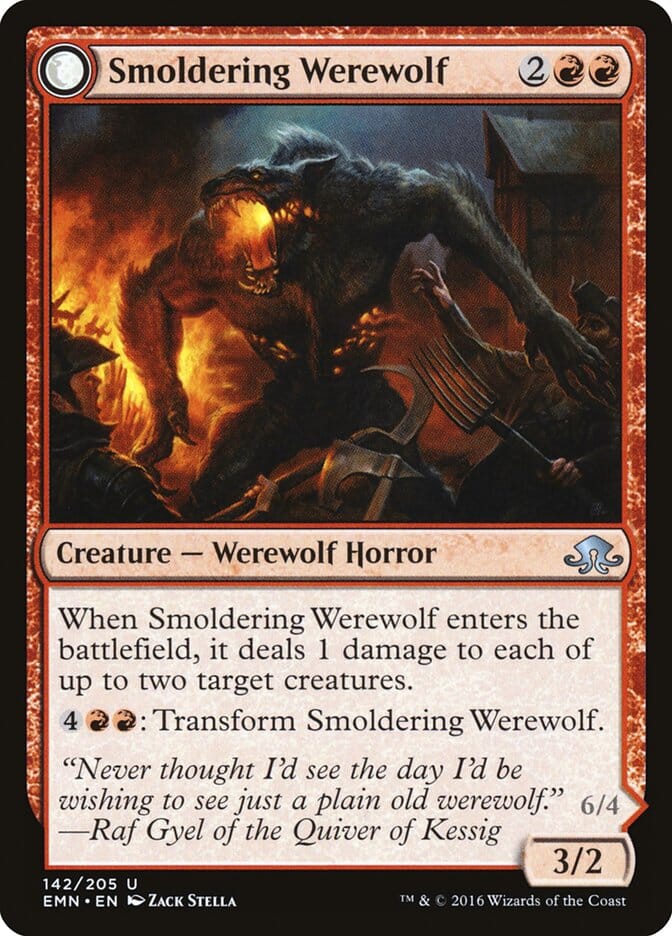 Smoldering Werewolf // Erupting Dreadwolf [Eldritch Moon] MTG Single Magic: The Gathering  | Multizone: Comics And Games