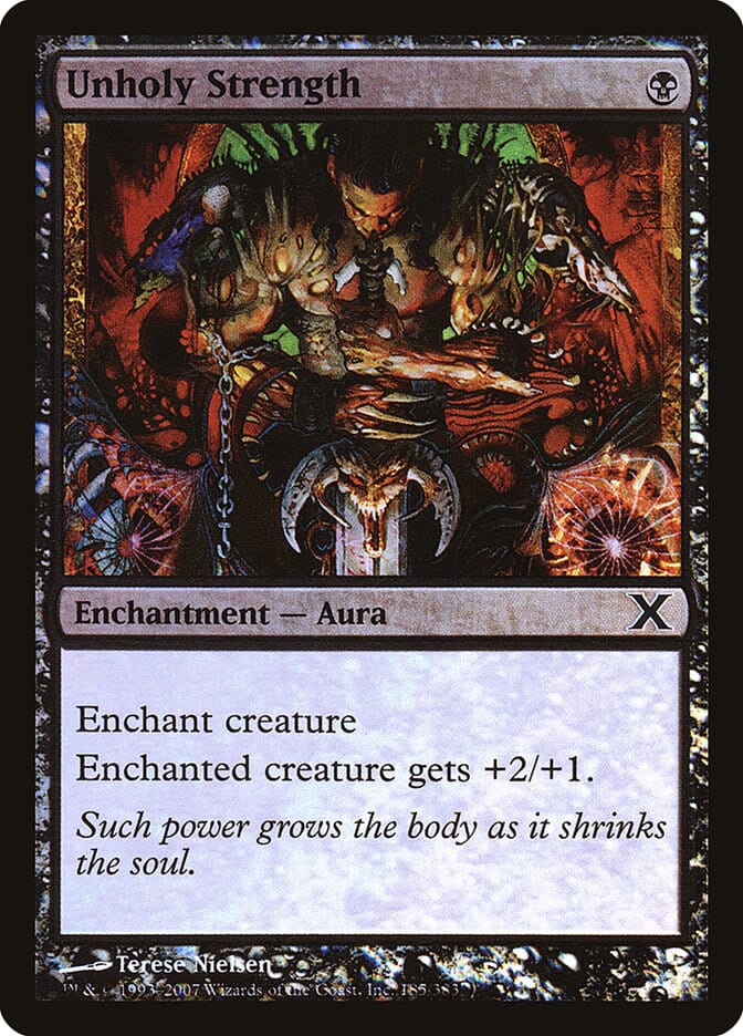 Unholy Strength (Premium Foil) [Tenth Edition] MTG Single Magic: The Gathering  | Multizone: Comics And Games