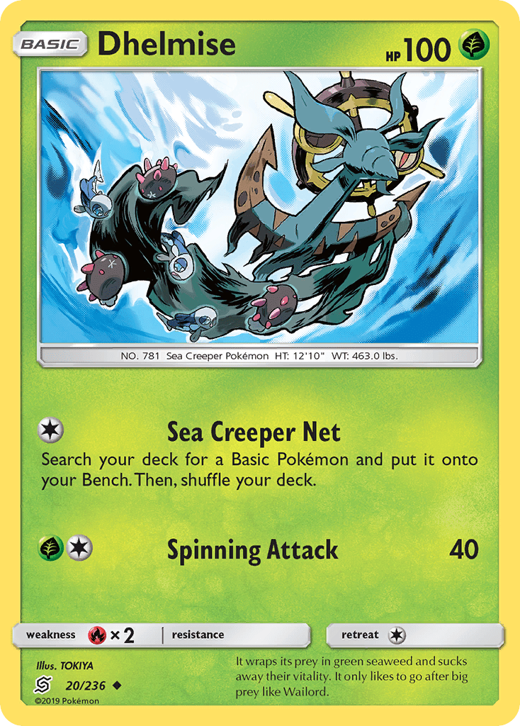 Dhelmise (20/236) [Sun & Moon: Unified Minds] Pokemon Single Pokémon  | Multizone: Comics And Games
