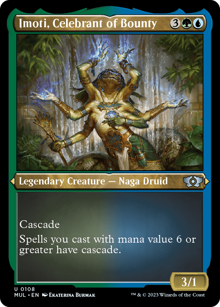 Imoti, Celebrant of Bounty (Foil Etched) [Multiverse Legends] MTG Single Magic: The Gathering  | Multizone: Comics And Games
