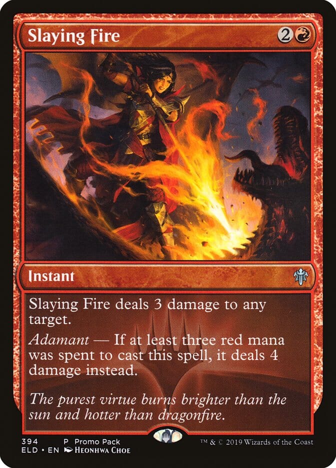 Slaying Fire (Promo Pack) [Throne of Eldraine Promos] MTG Single Magic: The Gathering  | Multizone: Comics And Games