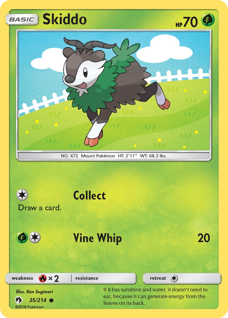 Skiddo (35/214) [Sun & Moon: Lost Thunder] Pokemon Single Pokémon  | Multizone: Comics And Games