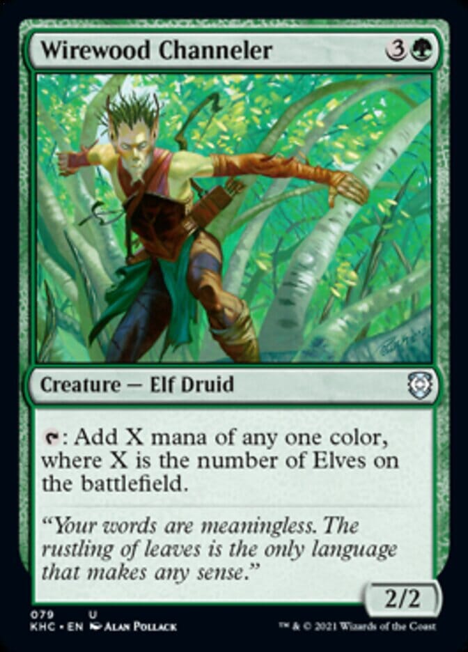 Wirewood Channeler [Kaldheim Commander] MTG Single Magic: The Gathering  | Multizone: Comics And Games