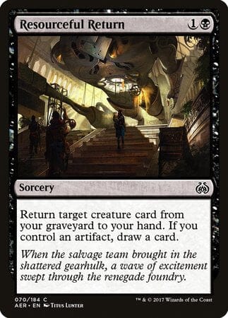 Resourceful Return [Aether Revolt] MTG Single Magic: The Gathering  | Multizone: Comics And Games