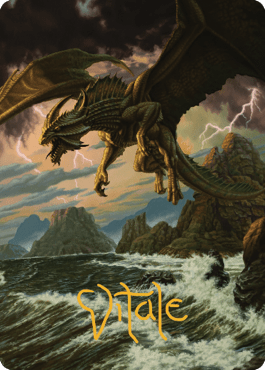 Ancient Bronze Dragon Art Card (03) (Gold-Stamped Signature) [Commander Legends: Battle for Baldur's Gate Art Series] MTG Single Magic: The Gathering  | Multizone: Comics And Games