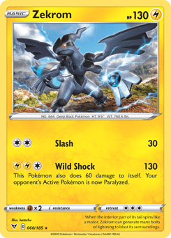 Zekrom (060/185) [Sword & Shield: Vivid Voltage] Pokemon Single Pokémon  | Multizone: Comics And Games