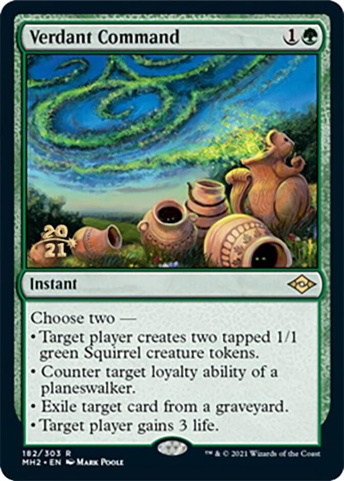Verdant Command [Modern Horizons 2 Prerelease Promos] MTG Single Magic: The Gathering  | Multizone: Comics And Games