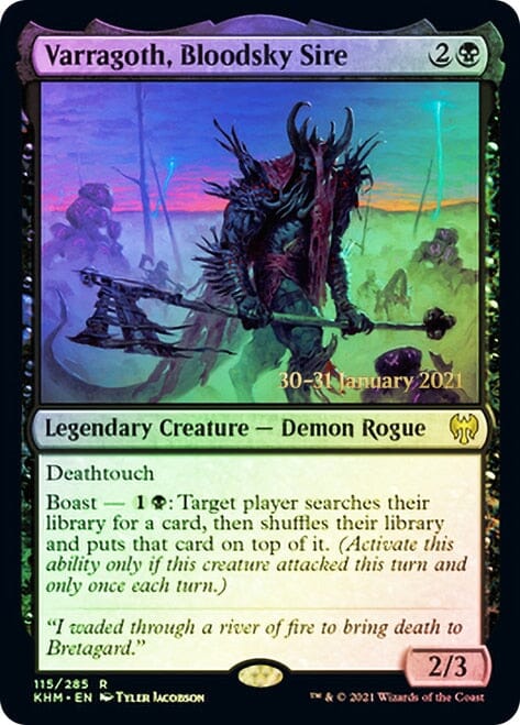 Varragoth, Bloodsky Sire [Kaldheim Prerelease Promos] MTG Single Magic: The Gathering  | Multizone: Comics And Games