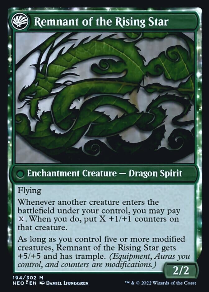 Jugan Defends the Temple // Remnant of the Rising Star [Kamigawa: Neon Dynasty Prerelease Promos] MTG Single Magic: The Gathering  | Multizone: Comics And Games