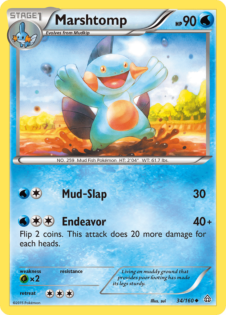 Marshtomp (34/160) [XY: Primal Clash] Pokemon Single Pokémon  | Multizone: Comics And Games
