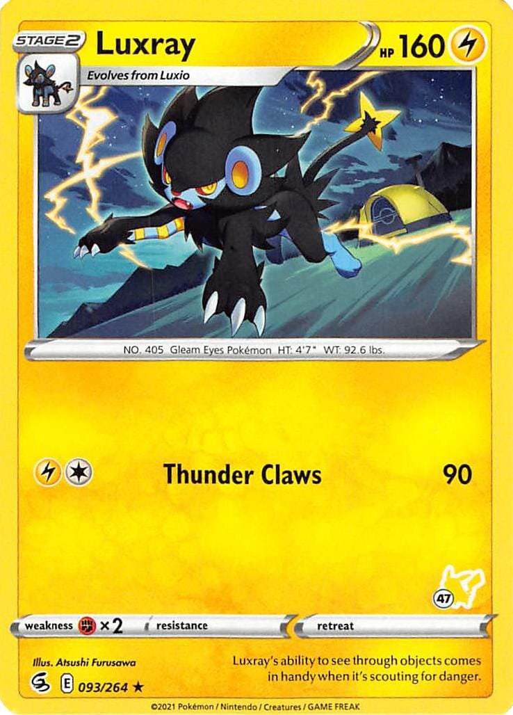 Luxray (093/264) (Pikachu Stamp #47) [Battle Academy 2022] Pokemon Single Pokémon  | Multizone: Comics And Games
