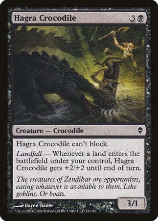 Hagra Crocodile [Zendikar] MTG Single Magic: The Gathering  | Multizone: Comics And Games