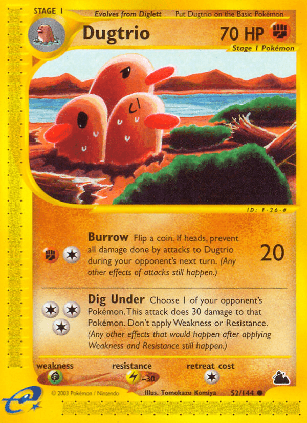 Dugtrio (52/144) [Skyridge] Pokemon Single Pokémon  | Multizone: Comics And Games