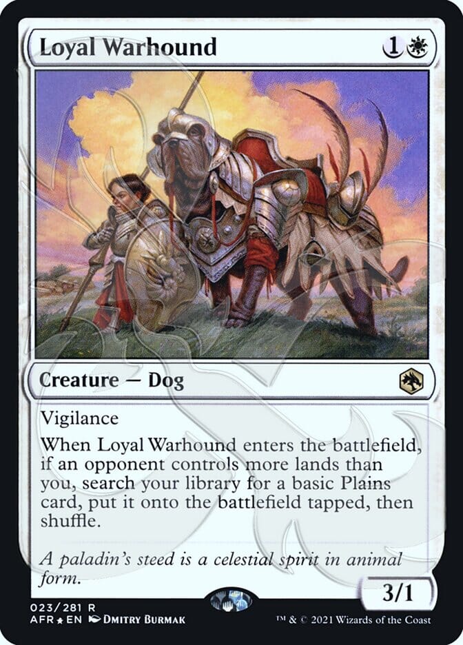 Loyal Warhound (Ampersand Promo) [Dungeons & Dragons: Adventures in the Forgotten Realms Promos] MTG Single Magic: The Gathering  | Multizone: Comics And Games