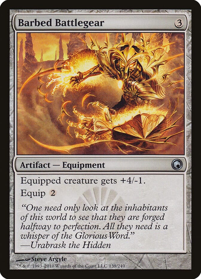 Barbed Battlegear [Scars of Mirrodin] MTG Single Magic: The Gathering  | Multizone: Comics And Games