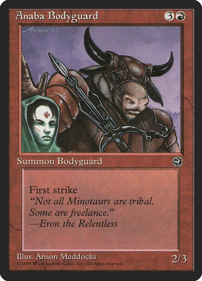 Anaba Bodyguard (Eron Flavor Text) [Homelands] MTG Single Magic: The Gathering  | Multizone: Comics And Games