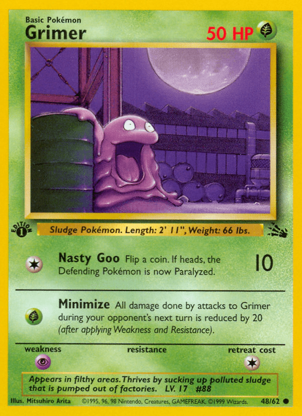 Grimer (48/62) [Fossil 1st Edition] Pokemon Single Pokémon  | Multizone: Comics And Games